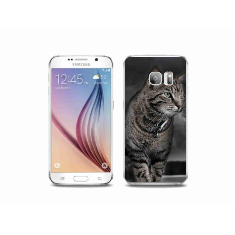 Gelový kryt mmCase na mobil Samsung Galaxy S6 Edge - kočka