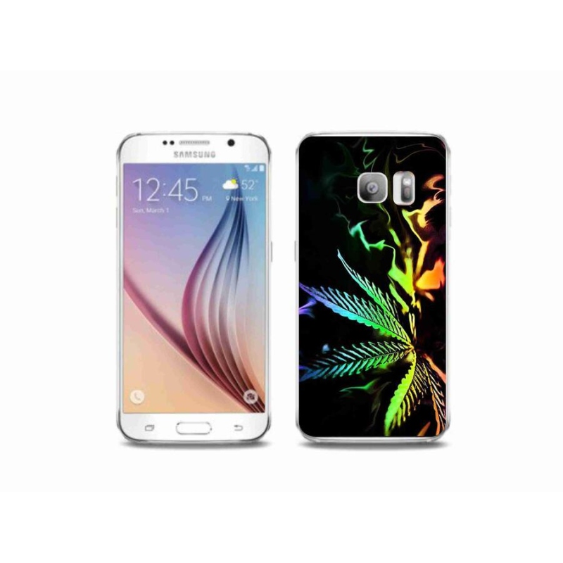 Gelový kryt mmCase na mobil Samsung Galaxy S6 Edge - konopí 2