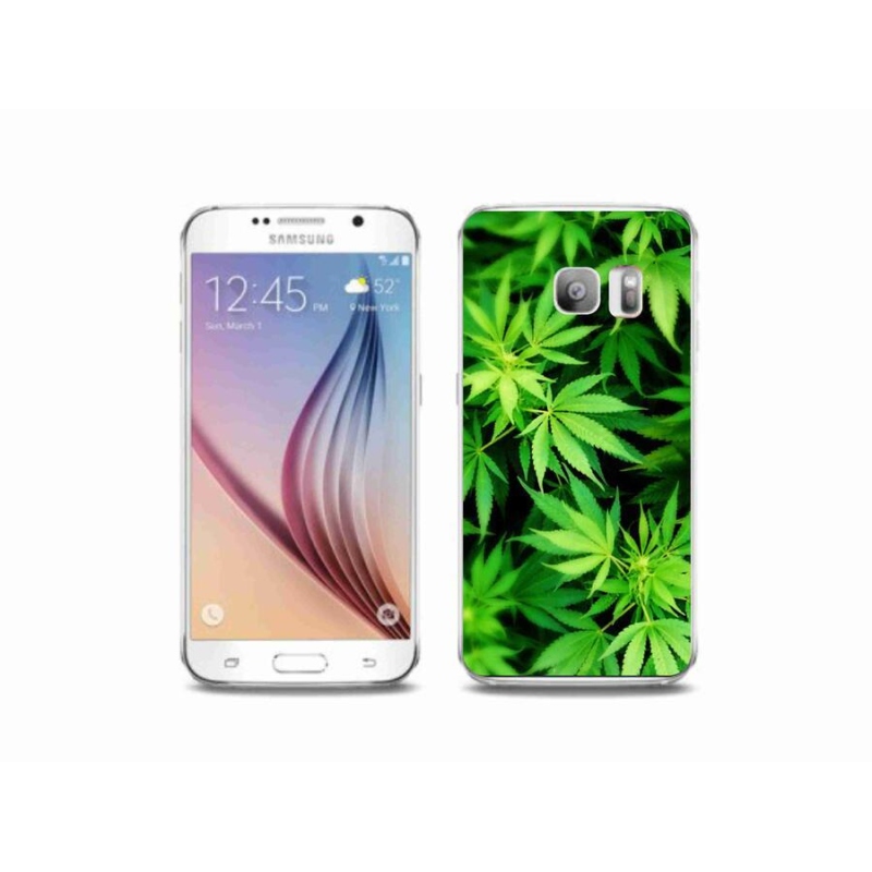 Gelový kryt mmCase na mobil Samsung Galaxy S6 Edge - konopí 3