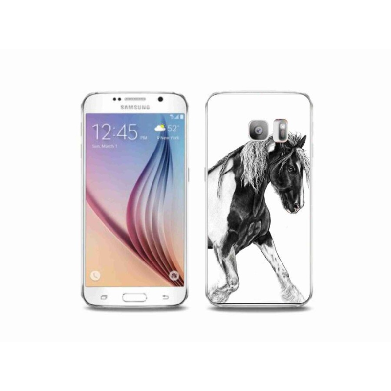 Gelový kryt mmCase na mobil Samsung Galaxy S6 Edge - kůň