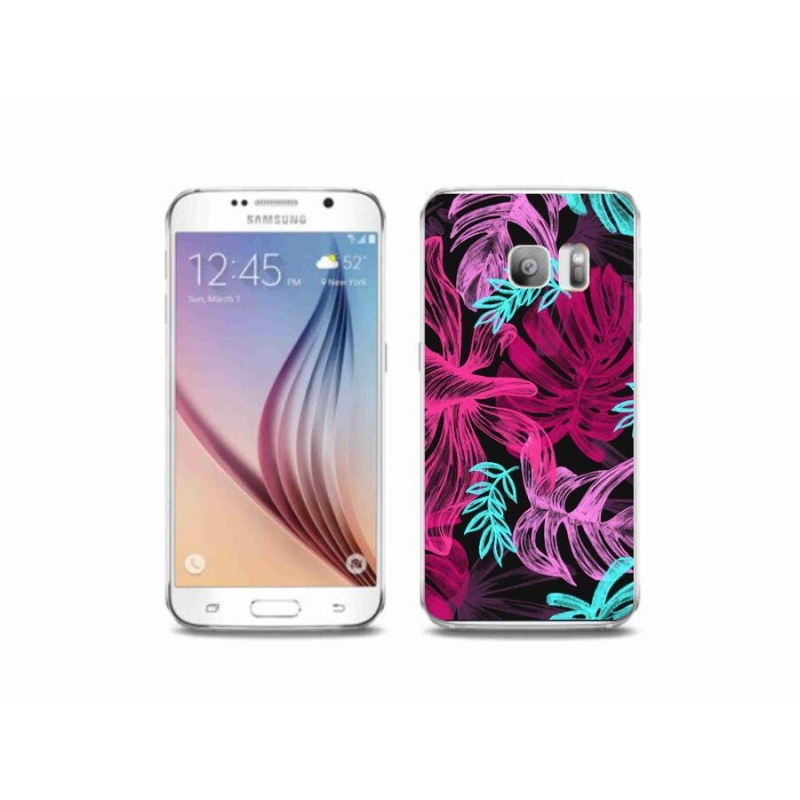 Gelový kryt mmCase na mobil Samsung Galaxy S6 Edge - květiny 1