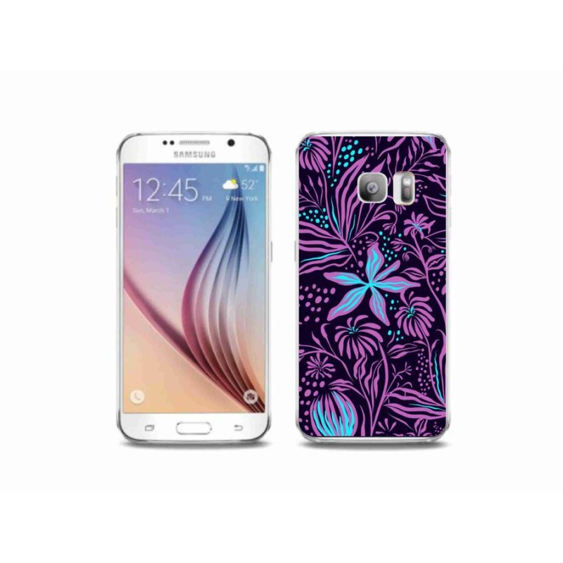 Gelový kryt mmCase na mobil Samsung Galaxy S6 Edge - květiny 2