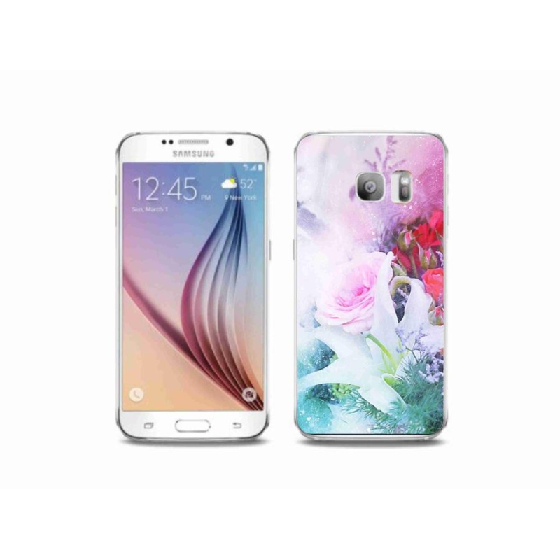 Gelový kryt mmCase na mobil Samsung Galaxy S6 Edge - květiny 4
