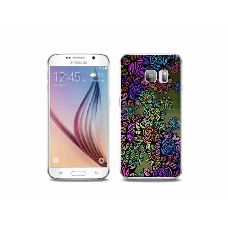 Gelový kryt mmCase na mobil Samsung Galaxy S6 Edge - květiny 6