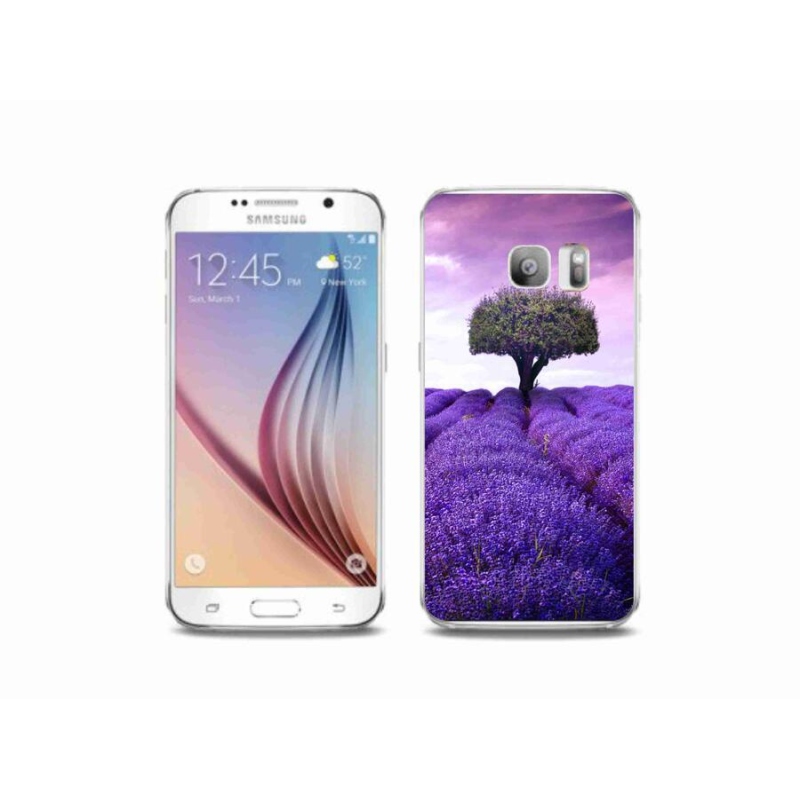 Gelový kryt mmCase na mobil Samsung Galaxy S6 Edge - levandulová louka