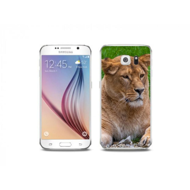 Gelový kryt mmCase na mobil Samsung Galaxy S6 Edge - lvice