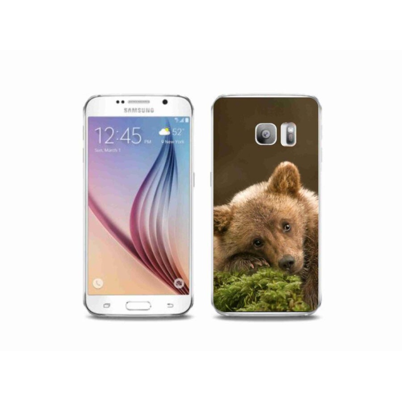 Gelový kryt mmCase na mobil Samsung Galaxy S6 Edge - medvěd