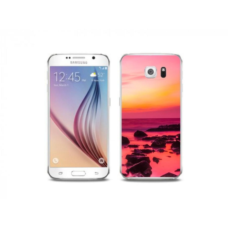 Gelový kryt mmCase na mobil Samsung Galaxy S6 Edge - moře a záře