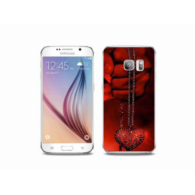 Gelový kryt mmCase na mobil Samsung Galaxy S6 Edge - náhrdelník