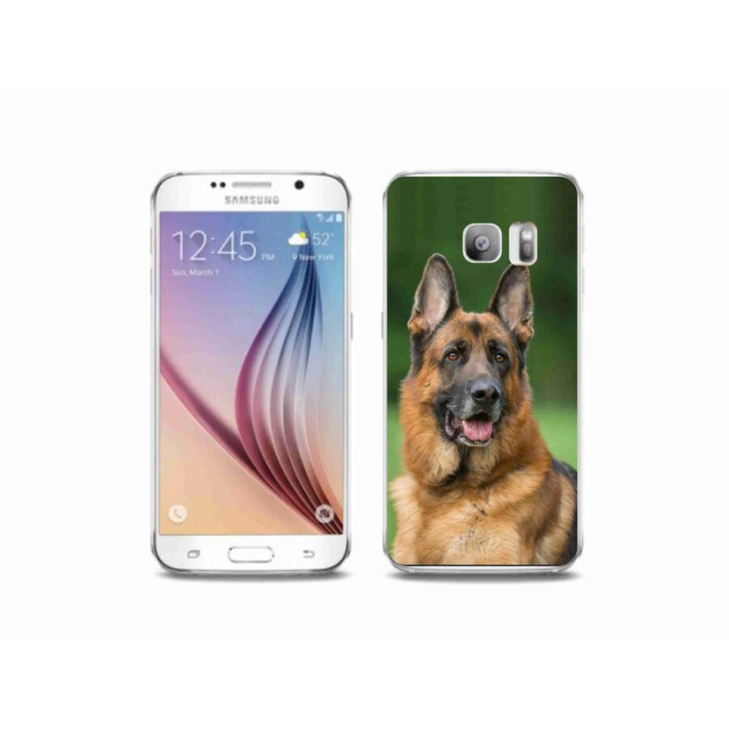Gelový kryt mmCase na mobil Samsung Galaxy S6 Edge - německý ovčák