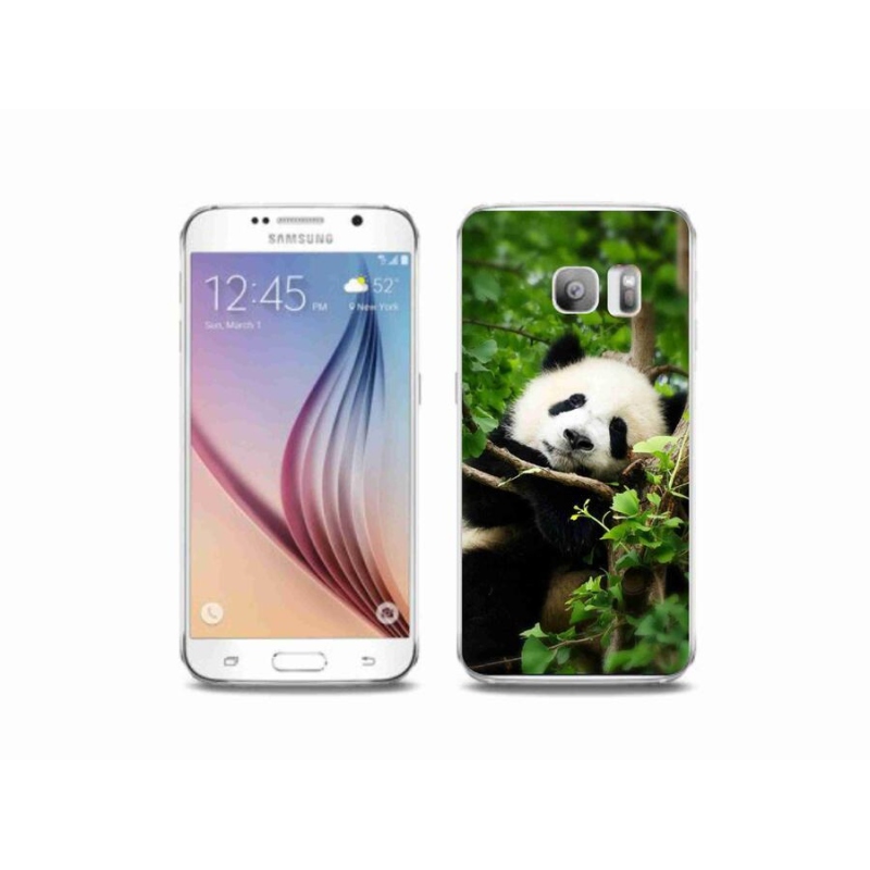 Gelový kryt mmCase na mobil Samsung Galaxy S6 Edge - panda