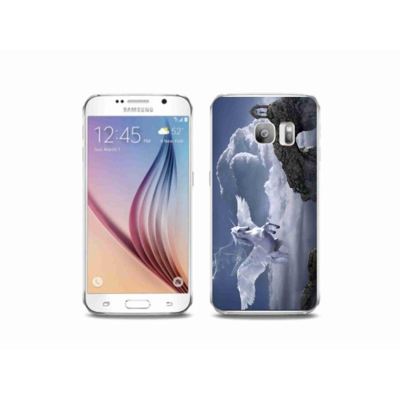 Gelový kryt mmCase na mobil Samsung Galaxy S6 Edge - pegas