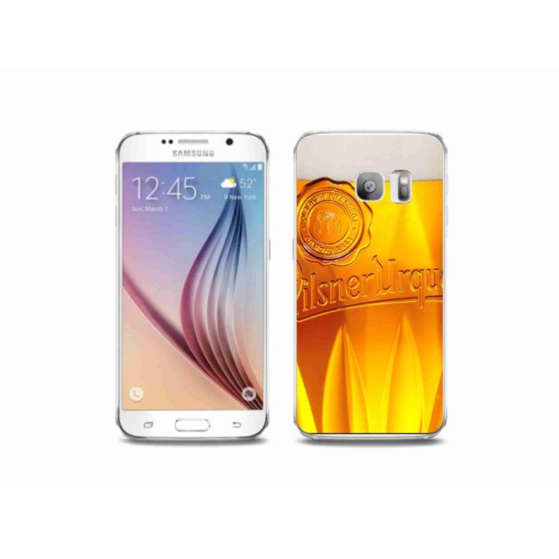 Gelový kryt mmCase na mobil Samsung Galaxy S6 Edge - pivo