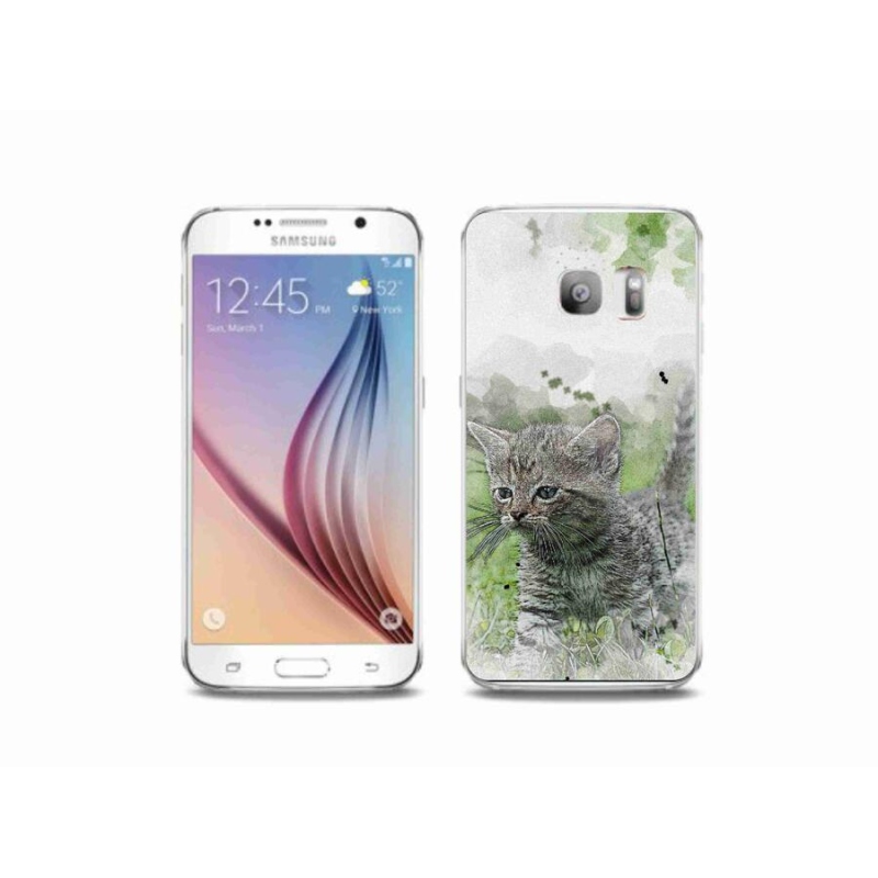 Gelový kryt mmCase na mobil Samsung Galaxy S6 Edge - roztomilé kotě 1