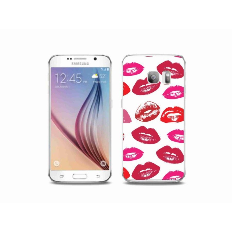 Gelový kryt mmCase na mobil Samsung Galaxy S6 Edge - rty