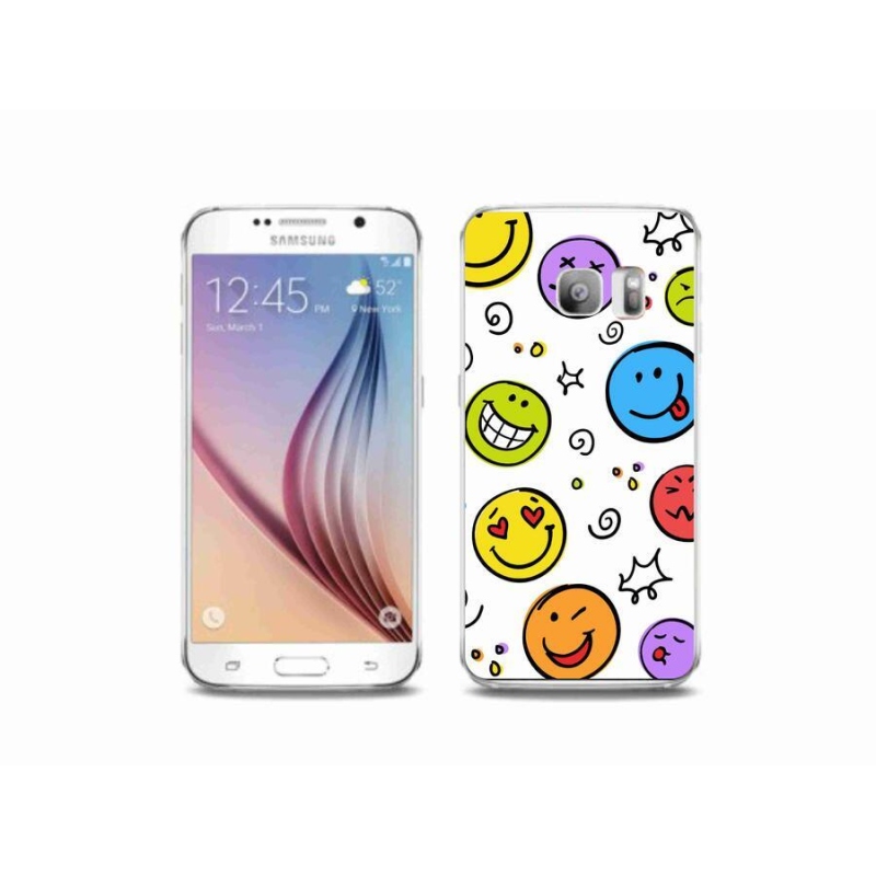 Gelový kryt mmCase na mobil Samsung Galaxy S6 Edge - smajlíci
