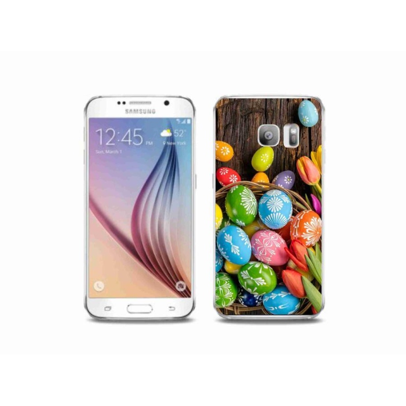 Gelový kryt mmCase na mobil Samsung Galaxy S6 Edge - velikonoční vajíčka