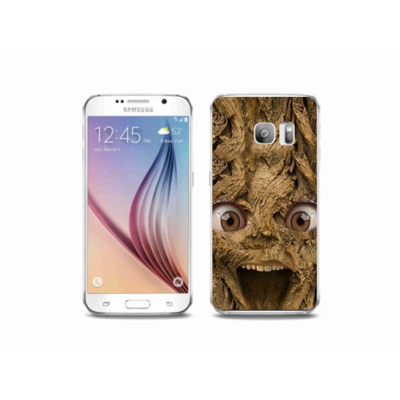 Gelový kryt mmCase na mobil Samsung Galaxy S6 Edge - veselý strom s očima