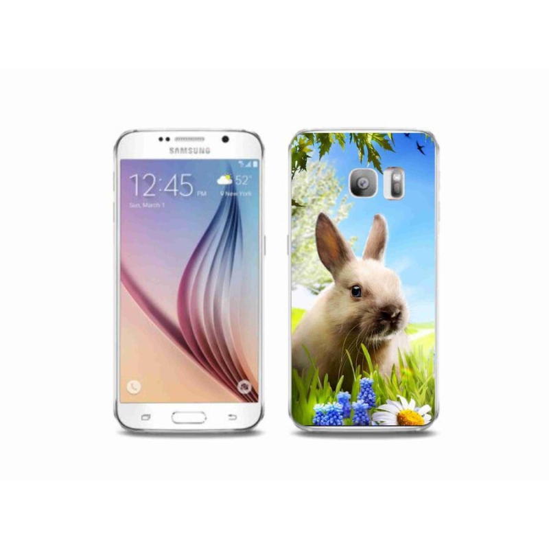 Gelový kryt mmCase na mobil Samsung Galaxy S6 Edge - zajíček