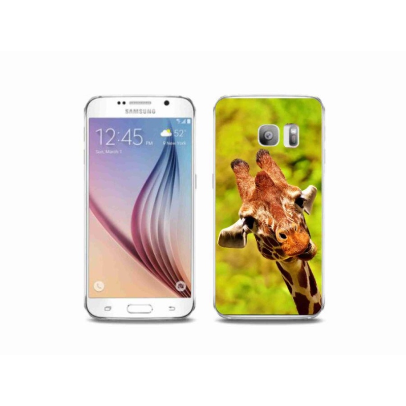 Gelový kryt mmCase na mobil Samsung Galaxy S6 Edge - žirafa