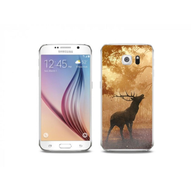 Gelový kryt mmCase na mobil Samsung Galaxy S6 - jelen v říji