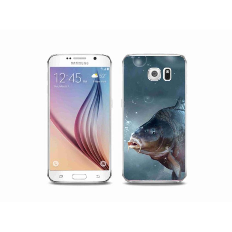 Gelový kryt mmCase na mobil Samsung Galaxy S6 - kapr a bublinky
