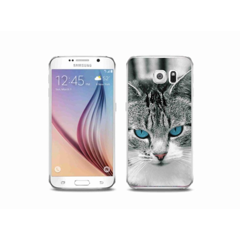 Gelový kryt mmCase na mobil Samsung Galaxy S6 - kočičí pohled 1