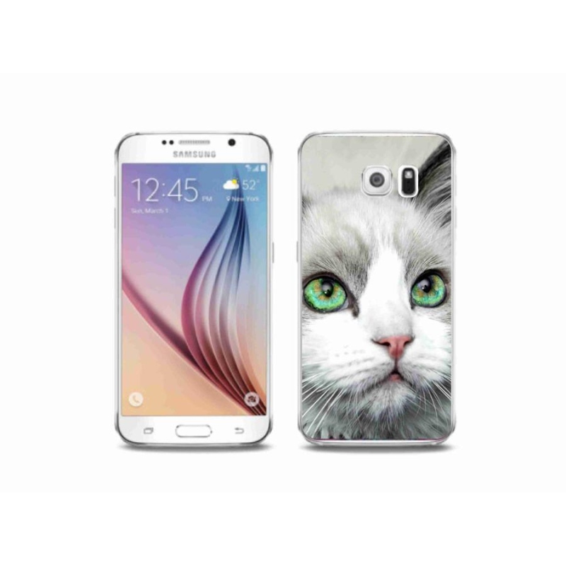 Gelový kryt mmCase na mobil Samsung Galaxy S6 - kočičí pohled