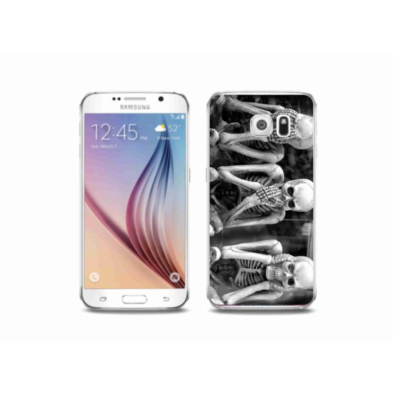 Gelový kryt mmCase na mobil Samsung Galaxy S6 - kostlivci