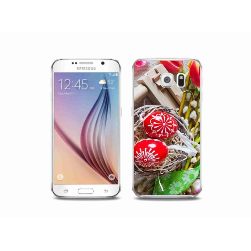 Gelový kryt mmCase na mobil Samsung Galaxy S6 - kraslice