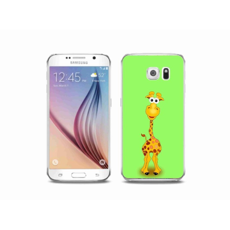 Gelový kryt mmCase na mobil Samsung Galaxy S6 - kreslená žirafa