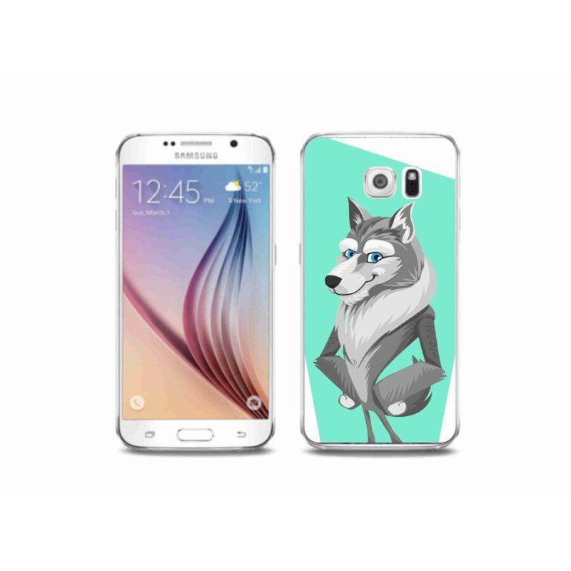 Gelový kryt mmCase na mobil Samsung Galaxy S6 - kreslený vlk