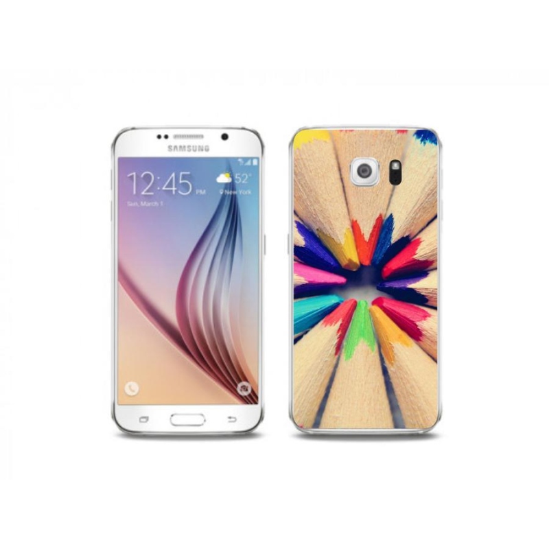 Gelový kryt mmCase na mobil Samsung Galaxy S6 - pastelky