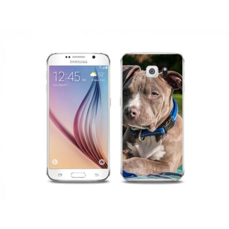 Gelový kryt mmCase na mobil Samsung Galaxy S6 - pitbull