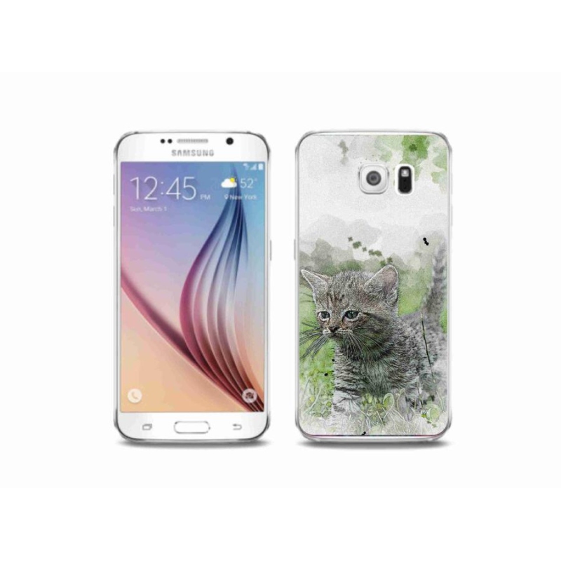 Gelový kryt mmCase na mobil Samsung Galaxy S6 - roztomilé kotě 1