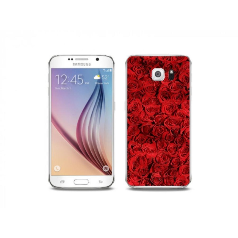 Gelový kryt mmCase na mobil Samsung Galaxy S6 - růže