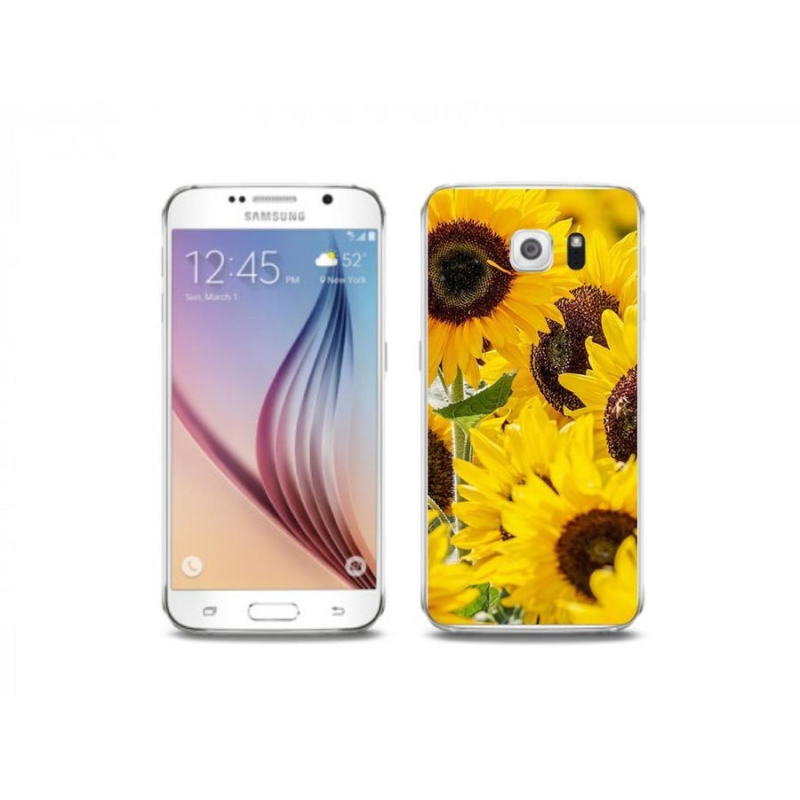 Gelový kryt mmCase na mobil Samsung Galaxy S6 - slunečnice