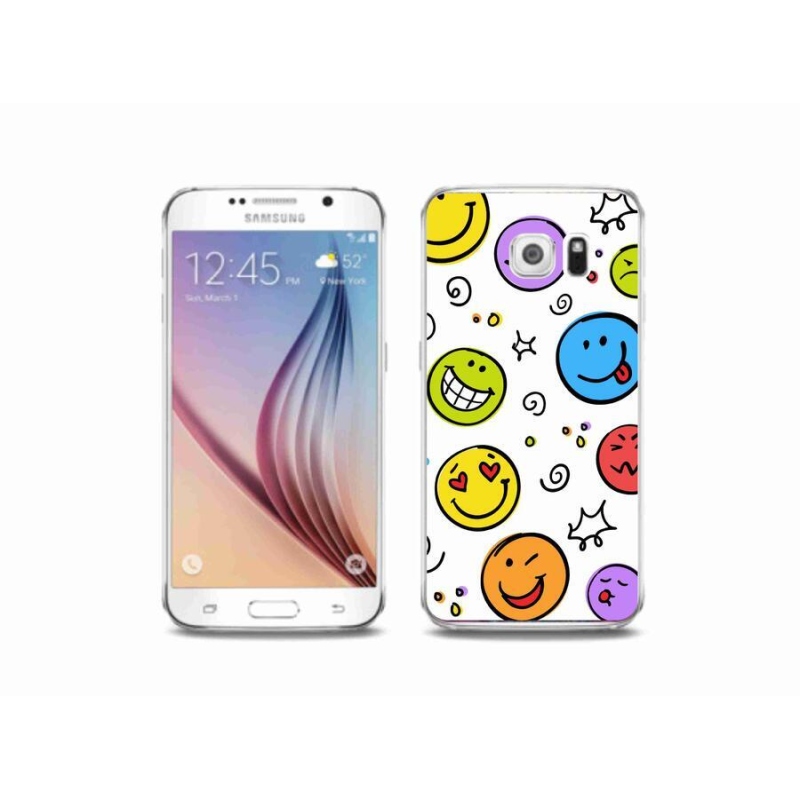 Gelový kryt mmCase na mobil Samsung Galaxy S6 - smajlíci
