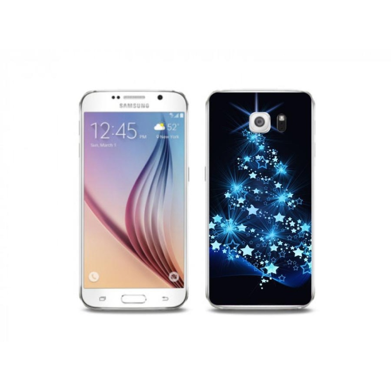 Gelový kryt mmCase na mobil Samsung Galaxy S6 - vánoční stromek
