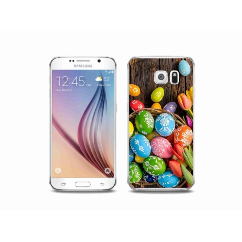 Gelový kryt mmCase na mobil Samsung Galaxy S6 - velikonoční vajíčka