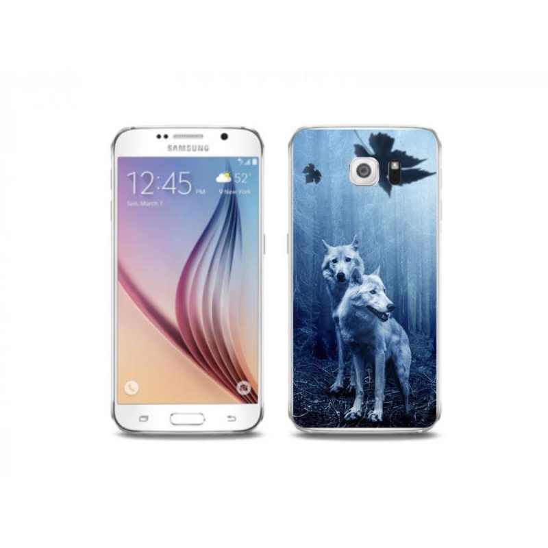 Gelový kryt mmCase na mobil Samsung Galaxy S6 - vlci v lese