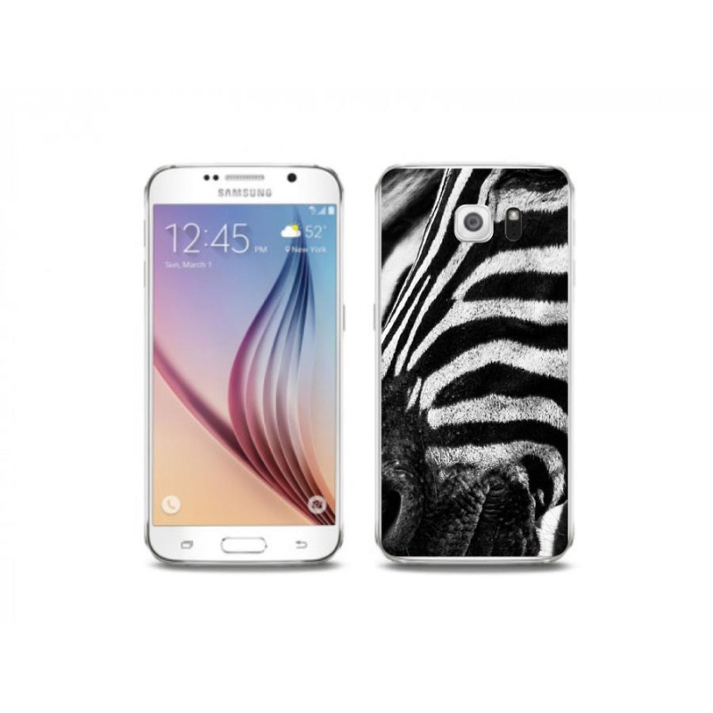 Gelový kryt mmCase na mobil Samsung Galaxy S6 - zebra