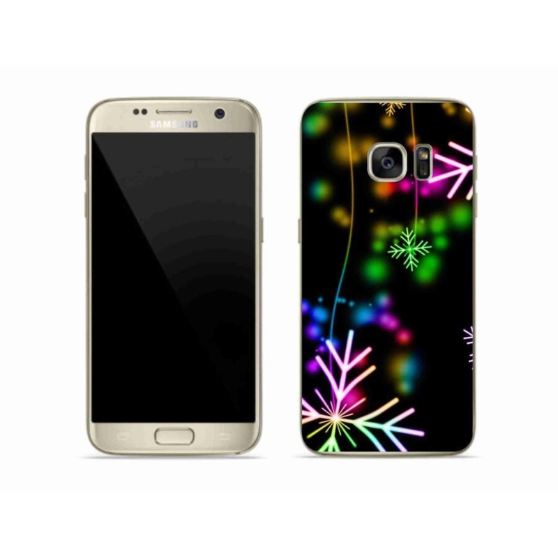 Gelový kryt mmCase na mobil Samsung Galaxy S7 - barevné vločky