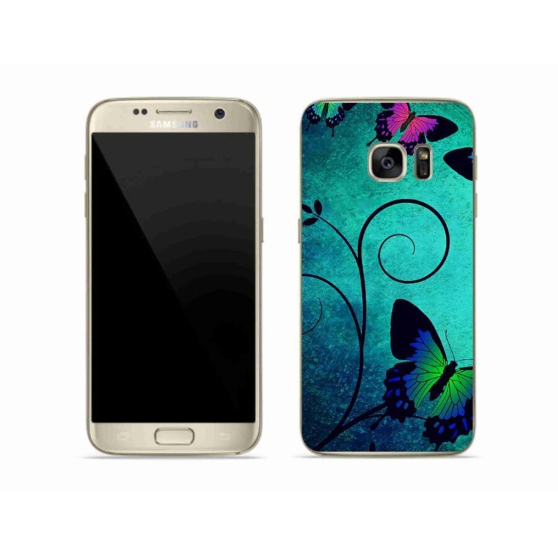 Gelový kryt mmCase na mobil Samsung Galaxy S7 - barevní motýli