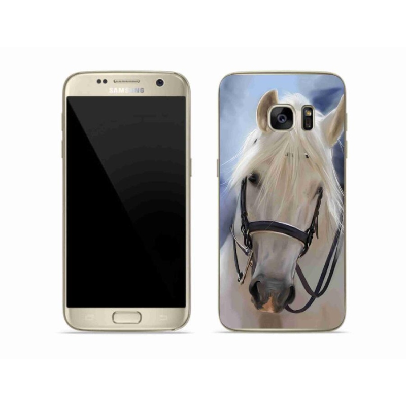 Gelový kryt mmCase na mobil Samsung Galaxy S7 - bílý kůň