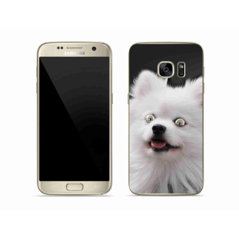 Gelový kryt mmCase na mobil Samsung Galaxy S7 - bílý špic