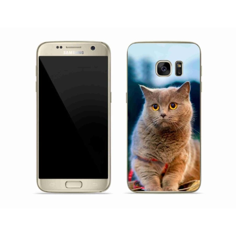 Gelový kryt mmCase na mobil Samsung Galaxy S7 - britská modrá 2