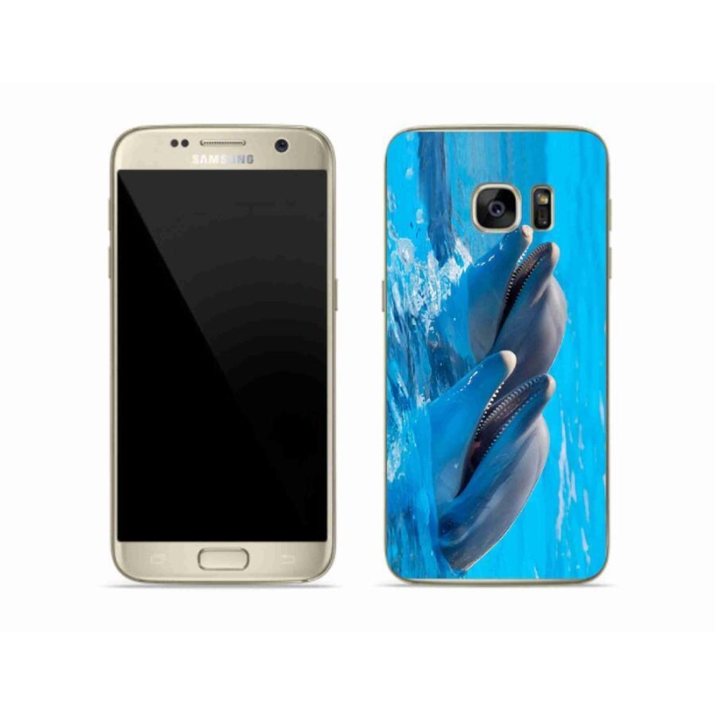 Gelový kryt mmCase na mobil Samsung Galaxy S7 - delfíni