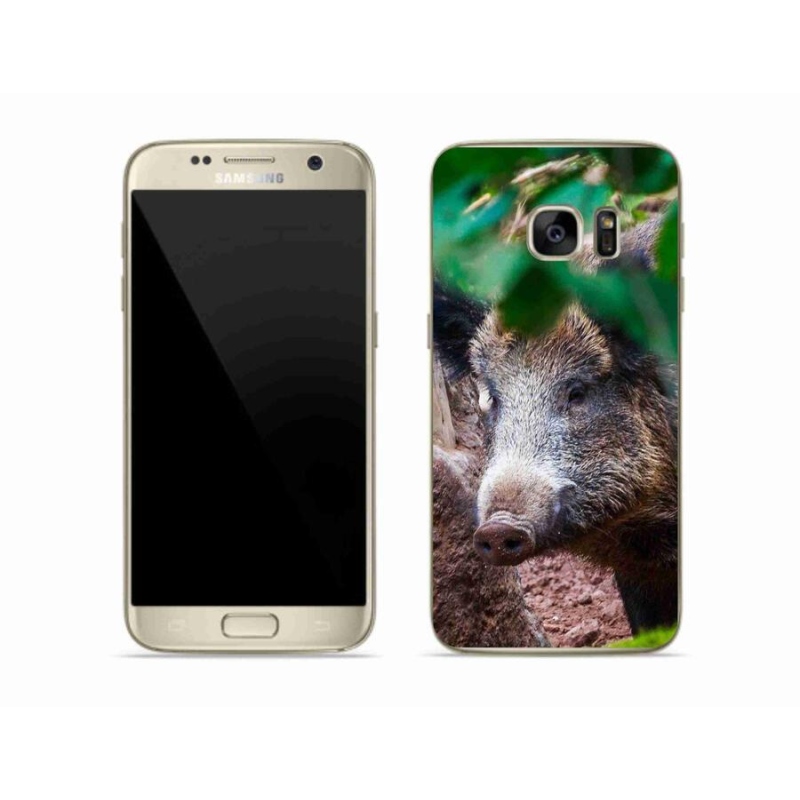 Gelový kryt mmCase na mobil Samsung Galaxy S7 - divoké prase