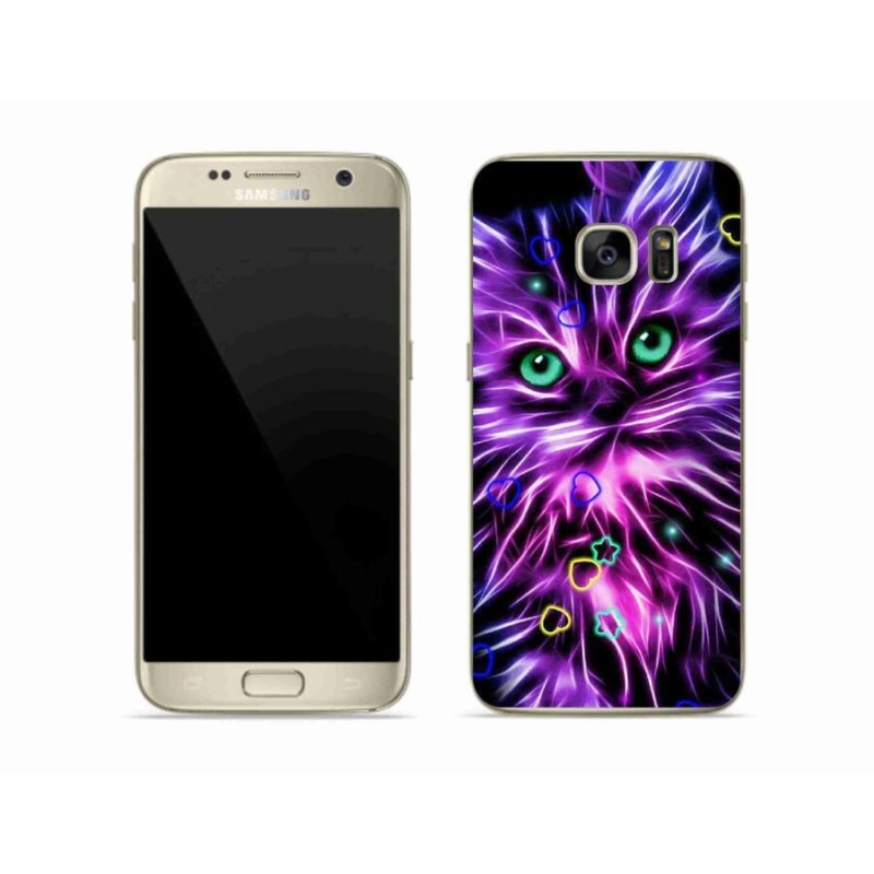 Gelový kryt mmCase na mobil Samsung Galaxy S7 Edge - abstraktní kočka